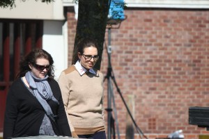 Ingrid Oliver arrives (Photo - Tony Chamberlain)