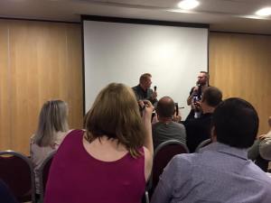 One of Philip Morris' panel sessions, with Anneke Wills at front left (Photo: Wyn Lewis)